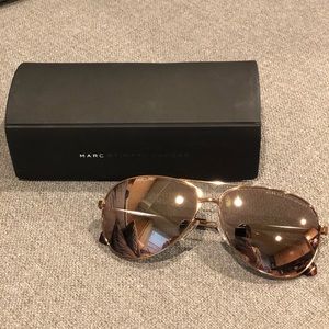 Marc Jacobs Rose Gold Aviator Sunglasses